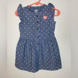 Polka Dot Denim Dress